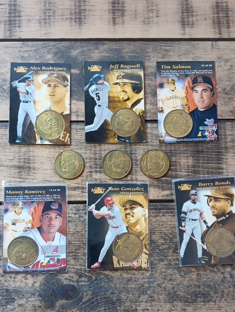 9 Baseball Hall of Fame Commemorative Cards with Gold Coins - Multi Player Set